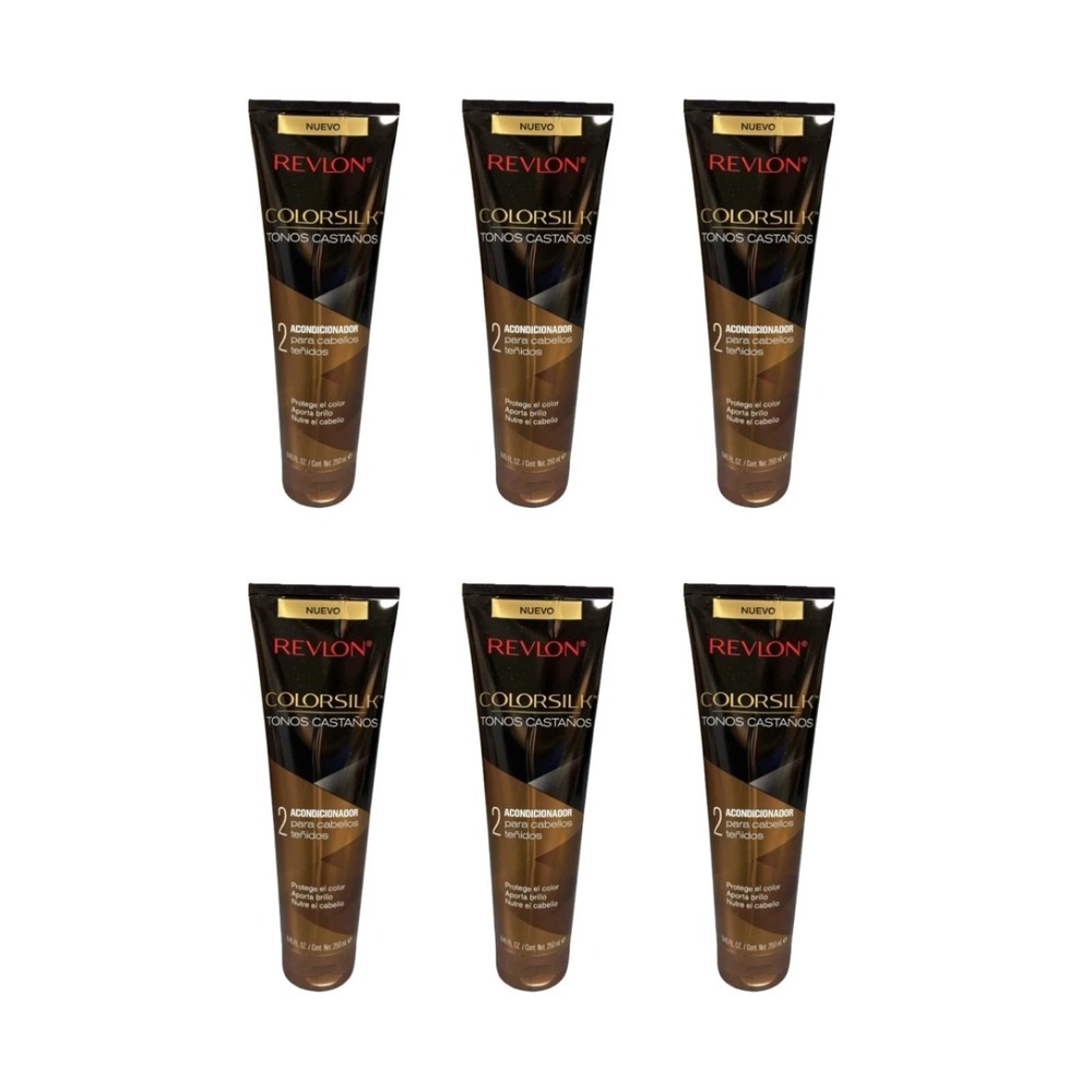 Revlon Colorsilk Tonos Castaños Brown Conditioner 8.45‎ oz Smooth Care Lot of 6